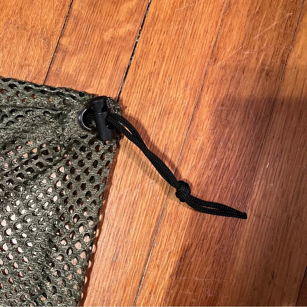 Flambeau Outdoors Mesh Decoy Bag Drab Green Straps Drawstring Duck Hunting NWOT - Picture 2 of 7